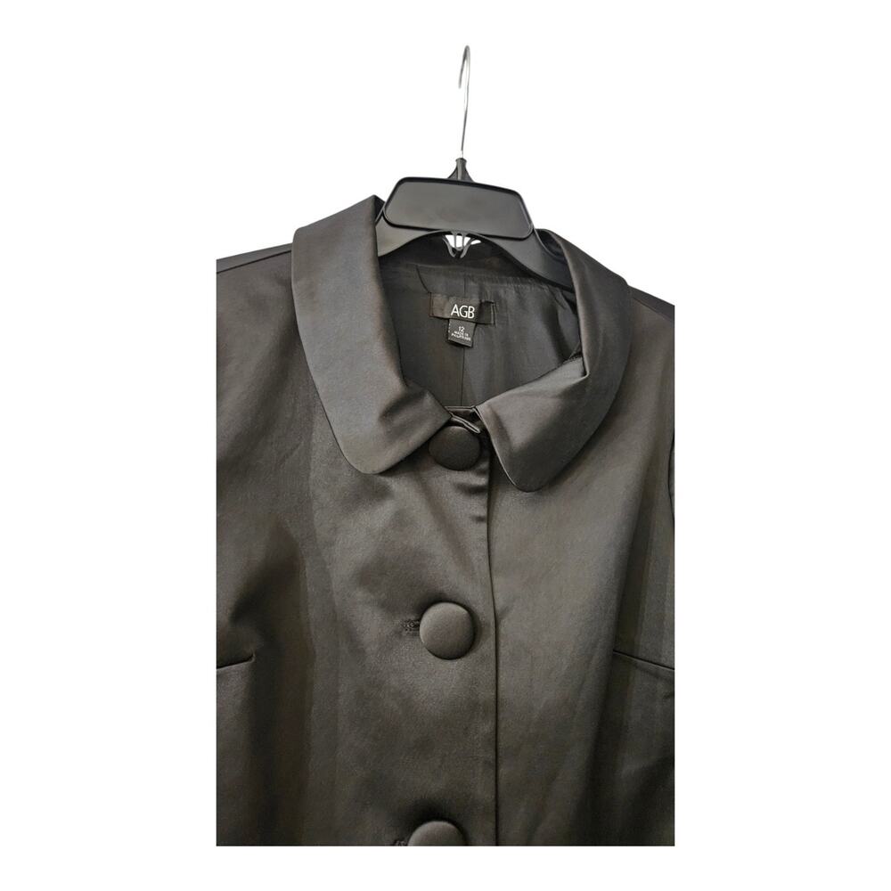 NWT AGB Jacket Womens Size 12 Black Short 3/4 Bell Sleeves Pockets Lined - Picture 4 of 9